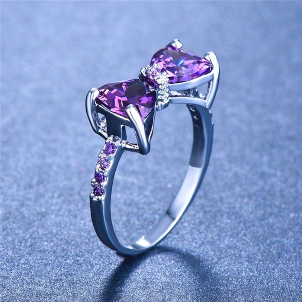Purple Crystal Ring